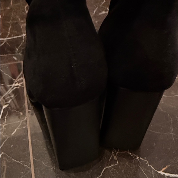 Steve Madden Black Heeled Boots fedora boot - Picture 6 of 8